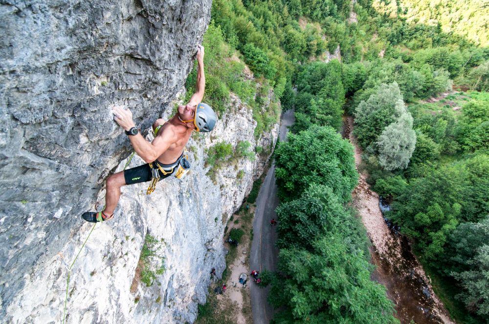 Rock climbing near Sarajevo, Bosnia and Herzegovina