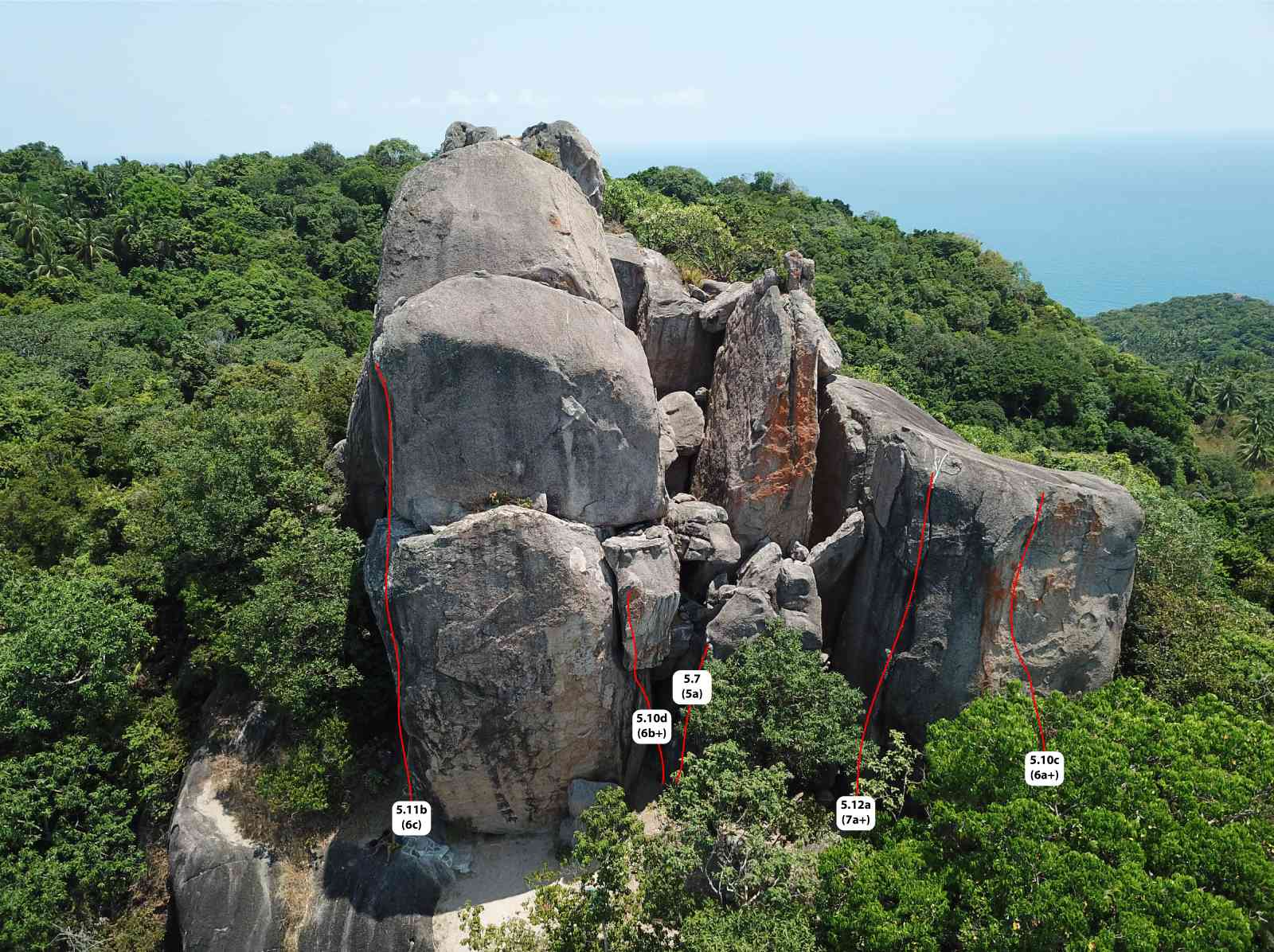 The crags at Koh Tao