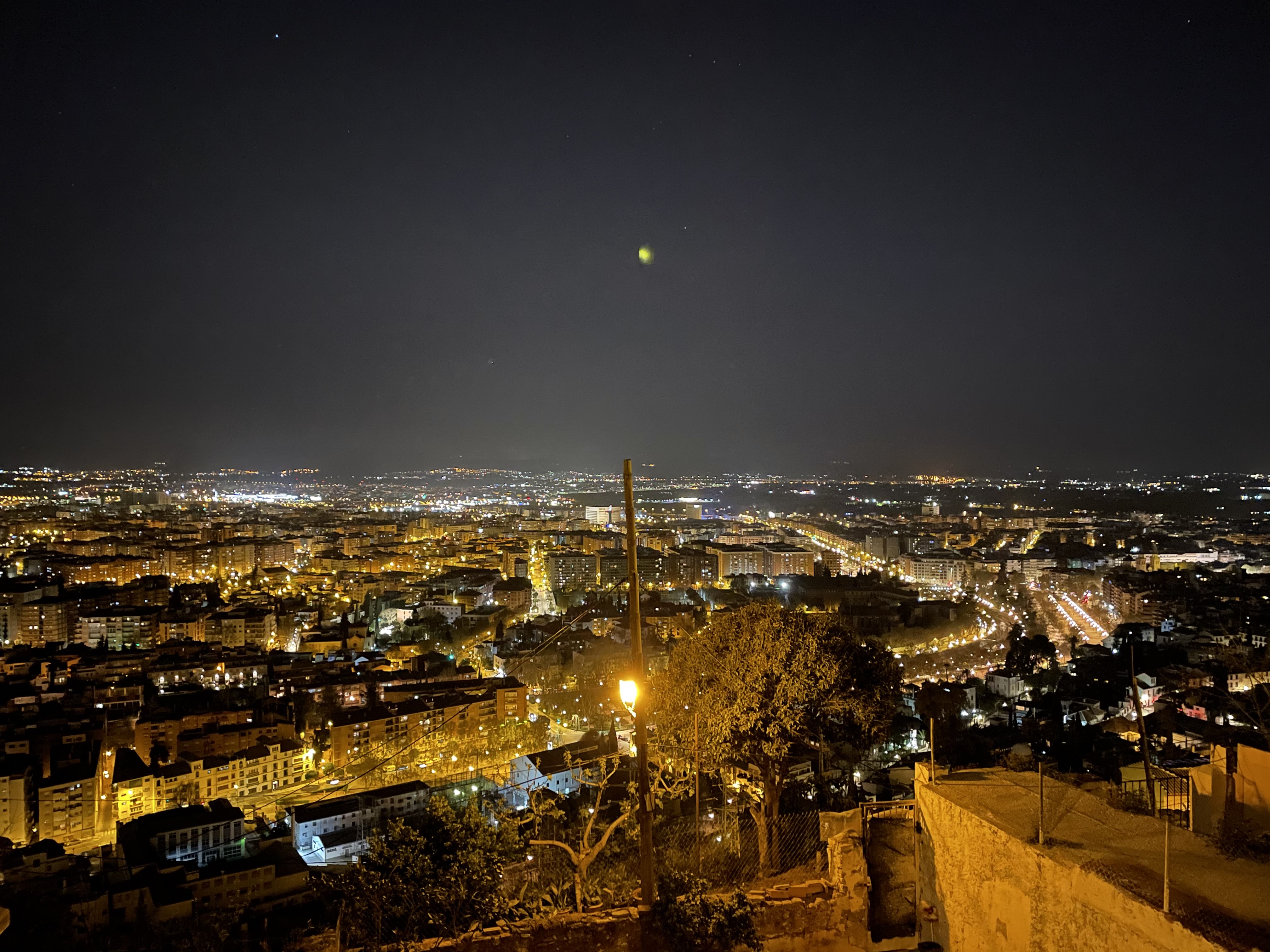 The city of Granada at night