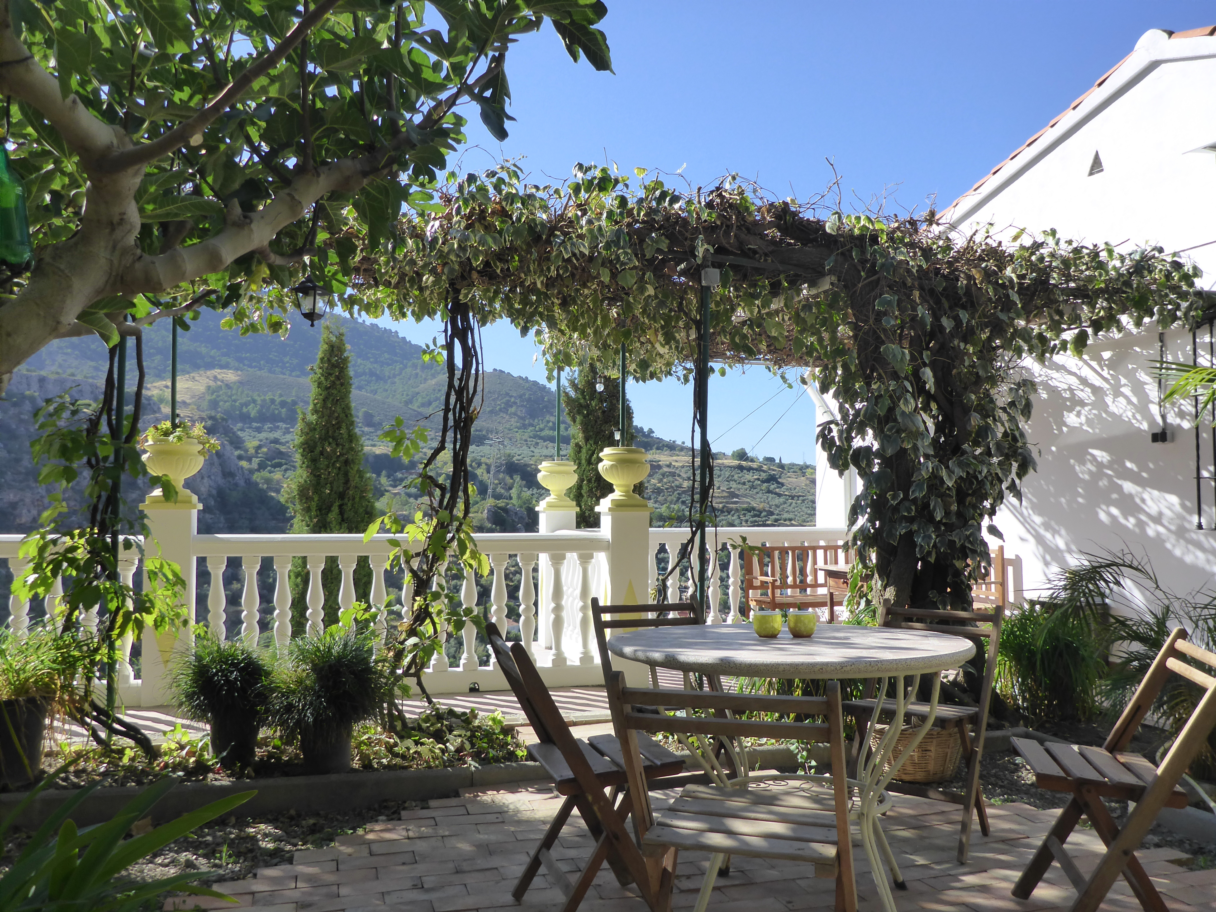 The terrace at the Solana de Granada guesthouse