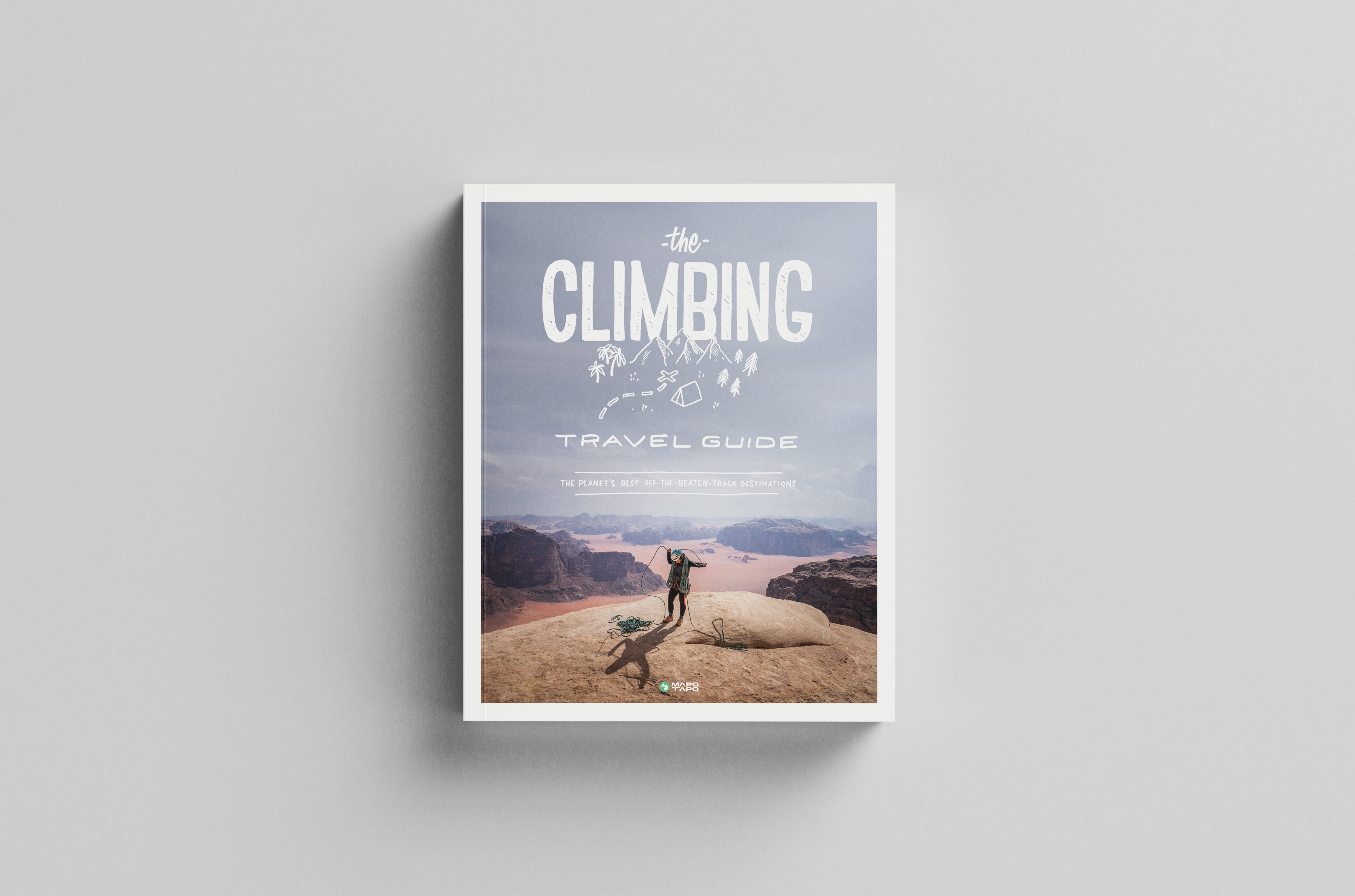 A picture of the cover of the Climbing Travel Guide