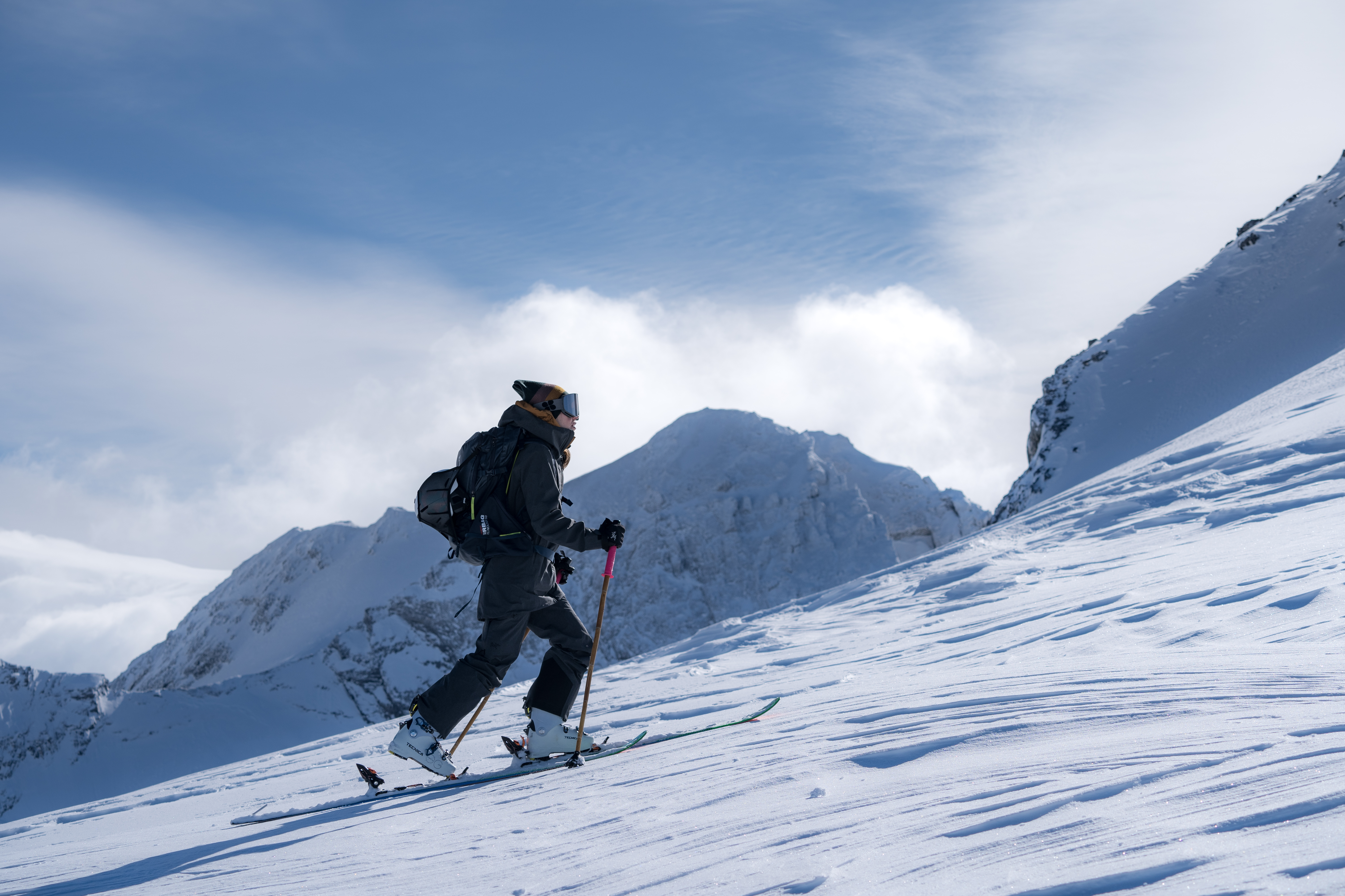 Protect our winters athlete ski touring