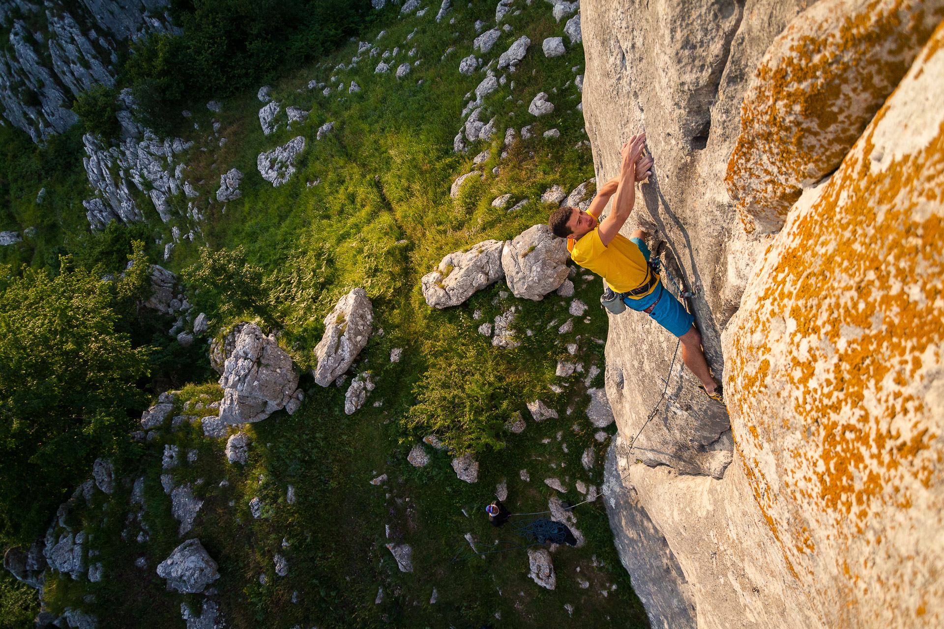 a climber in Molise, Southern Italy