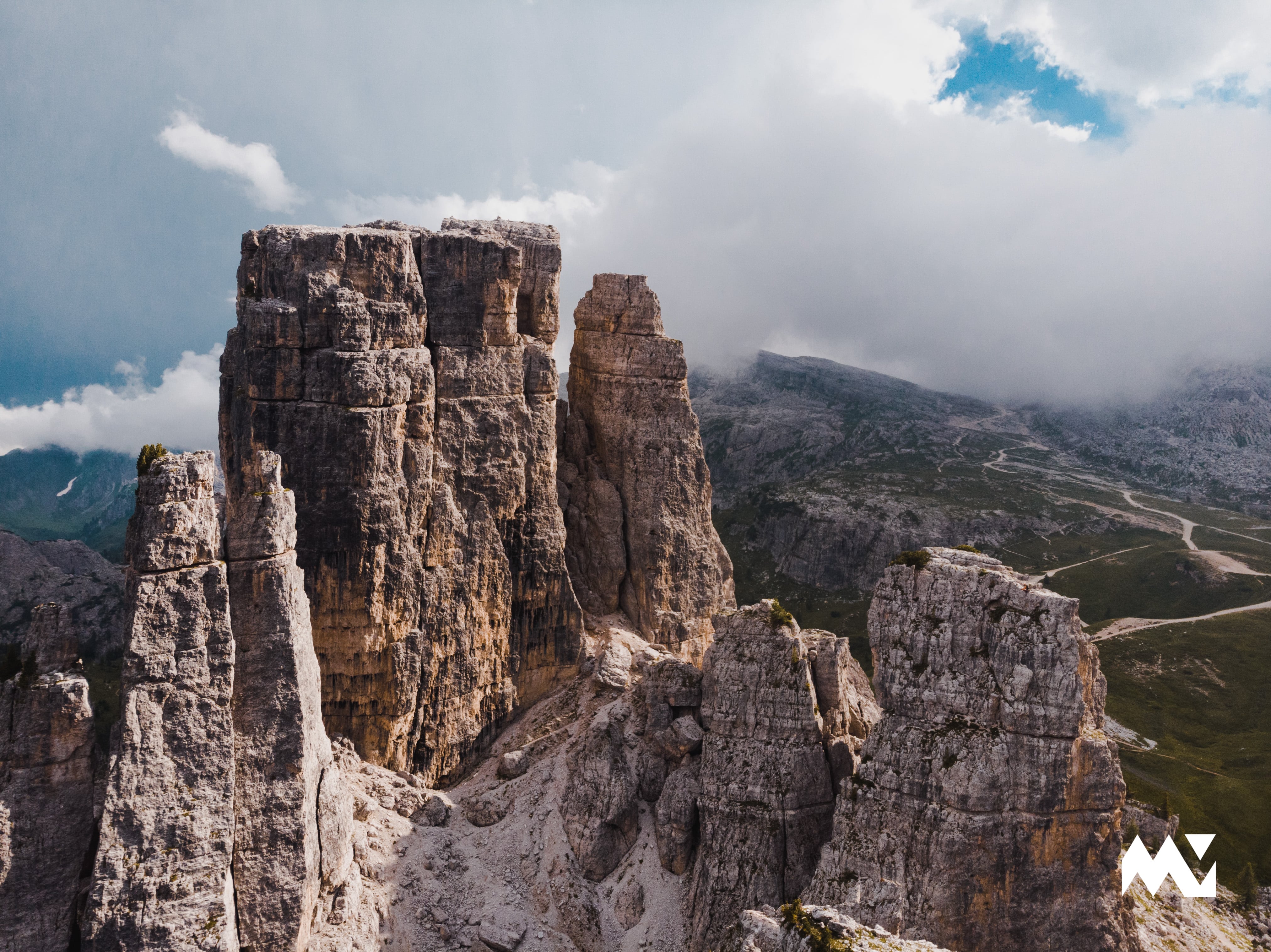 The Cinque Torri towers of the Dolomites